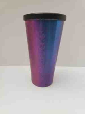 STARBUCKS IRIDESCENT Multichrome Blue/Purple 16 oz STAINLESS STEEL TUMBLER  - Sold on eBay Nov, 10th 2019 for $15.99