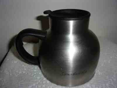 STARBUCKS  Classic Stainless Steel 16 oz. Chubby Coffee Mug, Lid, Non Skid - Sold on eBay Nov, 10th 2019 for $25.00