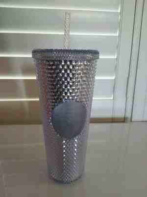 NEW STARBUCKS 2019 Venti Bling Platinum Studded Cold Cup Tumbler WINTER HOLIDAY - Sold on eBay Nov, 10th 2019 for $29.00