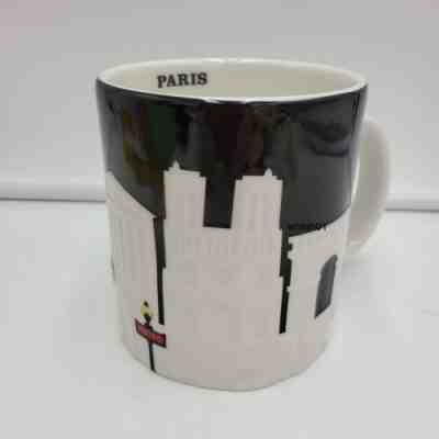 Starbucks Paris Relief Mug Eiffel Tower France Louvre Metro Seine Black White - Sold on eBay Nov, 10th 2019 for $57.99