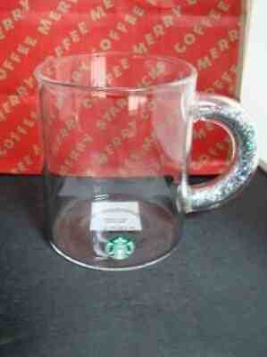 Starbucks Glitter Handle Glass Mug 2019 Holiday Cup Holographic Rainbow-12 oz - Sold on eBay Nov, 10th 2019 for $24.95