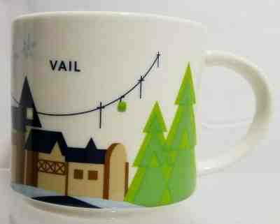 Starbucks 2014 VAIL COLORADO You Are Here Collection YAH 14 oz Coffee Tea Mug - Sold on eBay Nov, 10th 2019 for $22.00