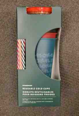 New Starbucks 2019 Holiday Reusable Cold Cups Straws Set Of 5 Christmas Winter - Sold on eBay Nov, 10th 2019 for $29.99