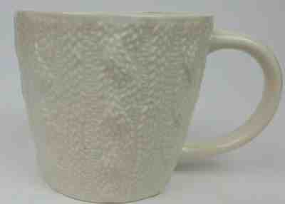 Starbucks 2008 Cable Knit Sweater Ivory Textured Embossed Coffee Mug 12oz - Sold on eBay Nov, 10th 2019 for $23.20