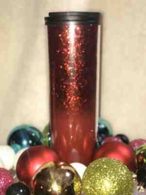 Starbucks Red, Green, White Glitter Holiday Tumbler Hot Cup 2019 Set Twist top - Sold on eBay Nov, 10th 2019 for $20.50