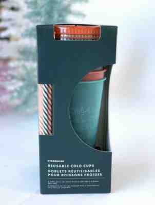 New Starbucks 2019 Holiday Christmas Reusable Cold Cups!!! 5 Cup Package/Straws - Sold on eBay Nov, 10th 2019 for $18.00