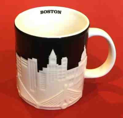 BOSTON Starbucks Collectors Edition Coffee Mug Black White 2012 Skyline Cup EUC - Sold on eBay Nov, 10th 2019 for $17.99