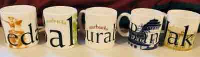 Starbucks City Mug 2005 Espresso Cups Indonesia - 5 Mini Mugs - Sold on eBay Nov, 10th 2019 for $25.87