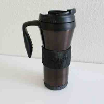 Starbucks Coffee Cup Black and Brown Tumbler Travel Mug With Handle and Lid - Sold on eBay Nov, 10th 2019 for $20.00