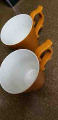 2012 Starbucks Burnt Orange Teavana Rococo Scroll Handle Tazo Coffee Mug Cups. - Sold on eBay Nov, 10th 2019 for $20.00