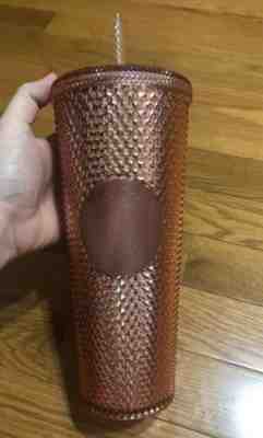 Starbucks Rose Gold Pink Radiant Iridescent Sparkling Jeweled 24oz Tumbler New - Sold on eBay Nov, 10th 2019 for $50.00