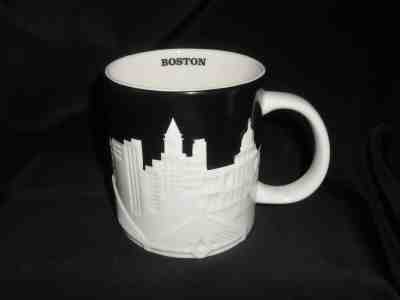 Starbucks Mug 2012 Relief City Collectors Series Boston Skyline Black & White  - Sold on eBay Nov, 10th 2019 for $15.00
