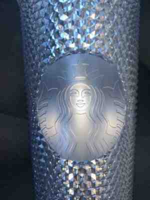 NEW Winter Holiday Starbucks 2019 Venti Bling Platinum Studded Cold Cup Tumbler - Sold on eBay Nov, 10th 2019 for $28.00