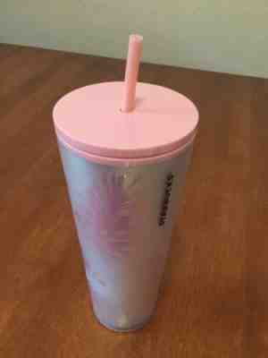 Starbucks Holiday 2019 24 Ounce Pink Holly Iridescent Tumbler - Sold on eBay Nov, 10th 2019 for $39.99