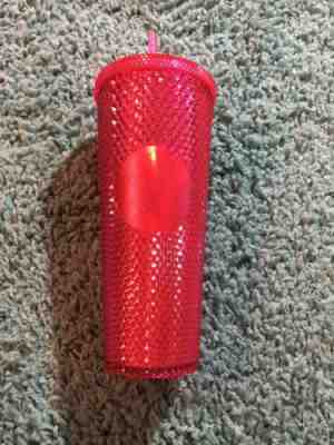 NEW STARBUCKS Neon Pink Studded Cold Cup Tumbler WINTER HOLIDAY 2019 24 oz - Sold on eBay Nov, 10th 2019 for $24.99