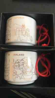 Starbucks YAH Mug Ornaments Switzerland and Czech Republic - Sold on eBay Nov, 10th 2019 for $40.00