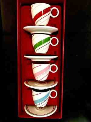 NEW! 2007 Starbucks Christmas Holiday 8 piece ESPRESSO / DEMITASSE SET! - Sold on eBay Nov, 9th 2019 for $35.00