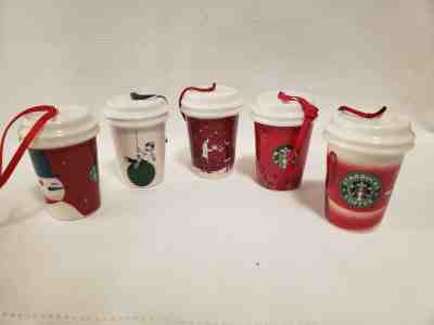 Starbucks To Go Cup Ornaments Lot Of 5 Different Ornaments - Sold on eBay Nov, 9th 2019 for $23.99