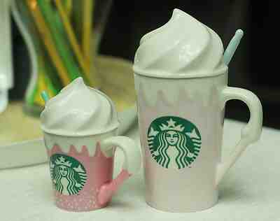 Only Korea Starbucks 2015 Summer Logo Cream Demi mug 89ml mug 237ml "Limited" - Sold on eBay Nov, 9th 2019 for $99.33