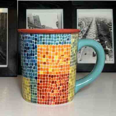STARBUCKS COFFEE 2002 Barista Mosaic Tile Large Coffee Mug Multicolor 16 oz EUC - Sold on eBay Nov, 9th 2019 for $19.19