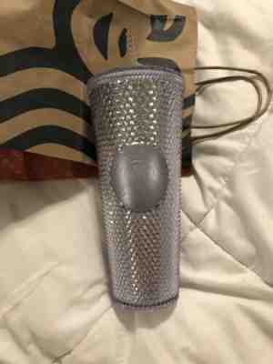 Starbucks 2019 Bling Platinum Iridescent Studded Cup Tumbler 24oz Christmas, NWT - Sold on eBay Nov, 9th 2019 for $30.00