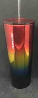 Starbucks Stainless Steel Pride Rainbow Cold Cup Tumbler Venti 24oz Summer 2019 - Sold on eBay Nov, 9th 2019 for $36.00