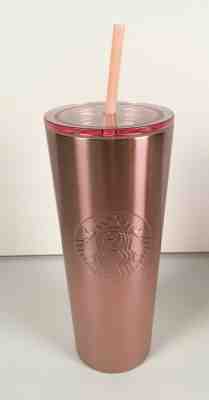 Starbucks Sparkling Rose Gold Holiday Metal Cup Stainless Steel 24 OZ Tumbler - Sold on eBay Nov, 9th 2019 for $39.00