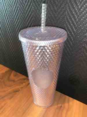 STARBUCKS 2019 Platinum Studded Cold Cup Tumbler WINTER HOLIDAY EDITION 24oz - Sold on eBay Nov, 9th 2019 for $22.99
