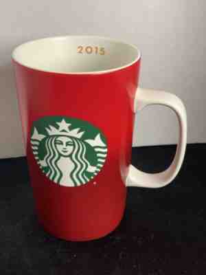 Starbucks 2015 Red Ombre 16 Oz Mug Cup Tall Mermaid Siren Logo  - Sold on eBay Nov, 9th 2019 for $16.99