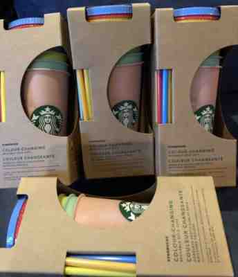 New In Box Starbucks Color Changing Reusable Cold Cups Pack - 5 Cups - Sold on eBay Nov, 9th 2019 for $99.00