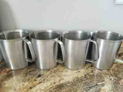 Lot of 4 Starbucks Coffee Commercial Stainless Steel 32oz Frothing Latte Pitcher - Sold on eBay Nov, 9th 2019 for $27.00