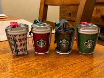 2019 Starbucks Winter Holiday Set of (4) Ceramic Cup Ornaments NWT - Sold on eBay Nov, 9th 2019 for $52.99