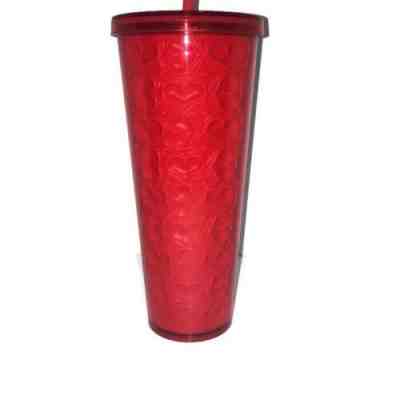 Starbucks 2019 Valentines Red Hearts Cold 24 Ounce Cup Tumbler Limited Edition - Sold on eBay Nov, 9th 2019 for $34.99