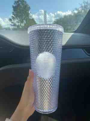 NEW Winter Holiday Starbucks 2019 Venti Bling Platinum Studded Tumbler FREE S&H - Sold on eBay Nov, 9th 2019 for $45.99