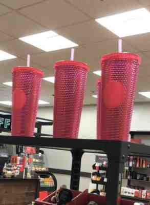 NEW STARBUCKS Neon Pink Studded Cold Cup Tumbler WINTER HOLIDAY 2019 24 oz - Sold on eBay Nov, 9th 2019 for $35.99