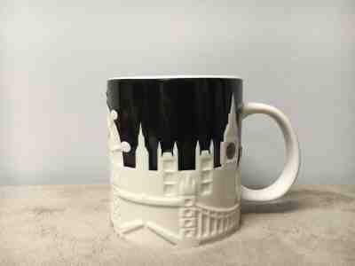 Starbucks London Relief Collector Black & White Embossed Coffee Mug Cup 2011 - Sold on eBay Nov, 9th 2019 for $29.99