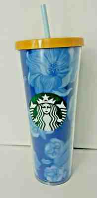 2019 NEW STARBUCKS COLD CUP DESERT FLORAL CACTUS BLUE TUMBLER 24oz - Sold on eBay Nov, 9th 2019 for $18.99
