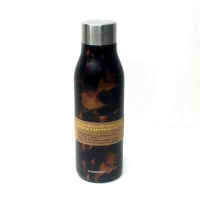 20 oz Starbucks Tortoise Print Black Brown Stainless Steel Cold Bottle NEW - Sold on eBay Nov, 9th 2019 for $29.99