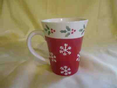 Starbucks 2007 Holiday Christmas Snowflake Holly Mistletoe Red White 16 oz Mug - Sold on eBay Nov, 9th 2019 for $15.49