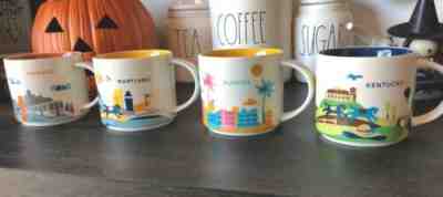Starbucks Chicago Maryland Florida Kentucky You Are Here Collection 14oz Mugs - Sold on eBay Nov, 9th 2019 for $30.00