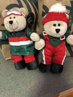New Starbucks 2019 Merry Christmas Gift Bearista Bears Set Of Two - Sold on eBay Nov, 9th 2019 for $64.95