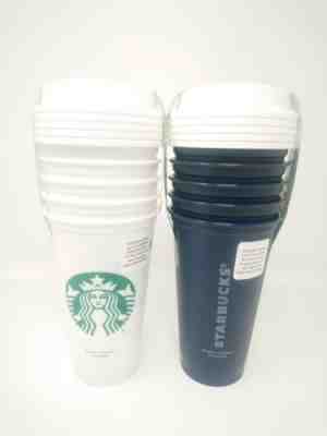 NWT Starbucks Reusable Cup Collection 10 White Navy Tumbler 16oz 2 - 5 Packs - Sold on eBay Nov, 9th 2019 for $31.47
