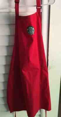 Starbucks Coffee Barista Red Apron Pockets Christmas Authentic Gently Used - Sold on eBay Nov, 9th 2019 for $29.00