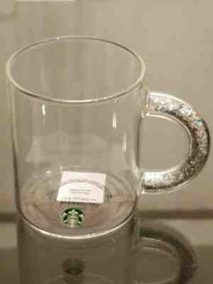 Starbucks 2019 Glass Glitter Handle Christmas Holiday 12 oz Mug new - Sold on eBay Nov, 9th 2019 for $29.95
