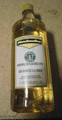 Starbucks Marshmallow Flavored Syrup 1 Lt Bottle. Sirop Aromatise a la Guimauve - Sold on eBay Nov, 9th 2019 for $19.00