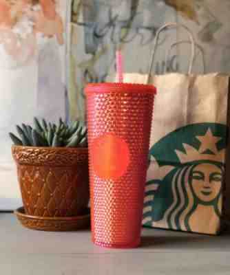 Starbucks Venti Iridescent Pink Stud Studded Tumbler Cup 2019 Holiday Christmas - Sold on eBay Nov, 9th 2019 for $31.00