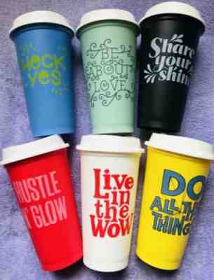 Starbucks 2017  16 Oz Reusable Cup Collection Limited Edition Set Of 6 w/Lids - Sold on eBay Nov, 9th 2019 for $30.00