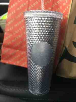 Holiday Starbucks 2019 Venti Bling Platinum/silver Studded Tumbler Cup - Sold on eBay Nov, 9th 2019 for $38.00