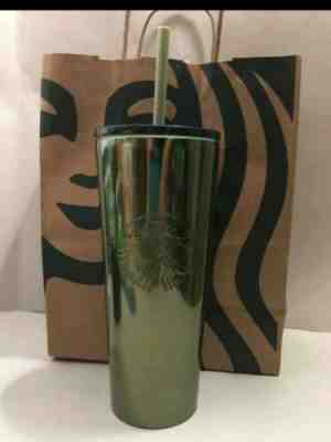 Starbucks Fall 2019 Halloween Tumbler GREEN Stainless Steel - Sold on eBay Nov, 9th 2019 for $24.24