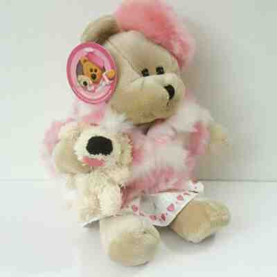2006 Starbucks Bearista 10” Bear Plush with Pink Hearts and Dog 46th Edition - Sold on eBay Nov, 9th 2019 for $16.71